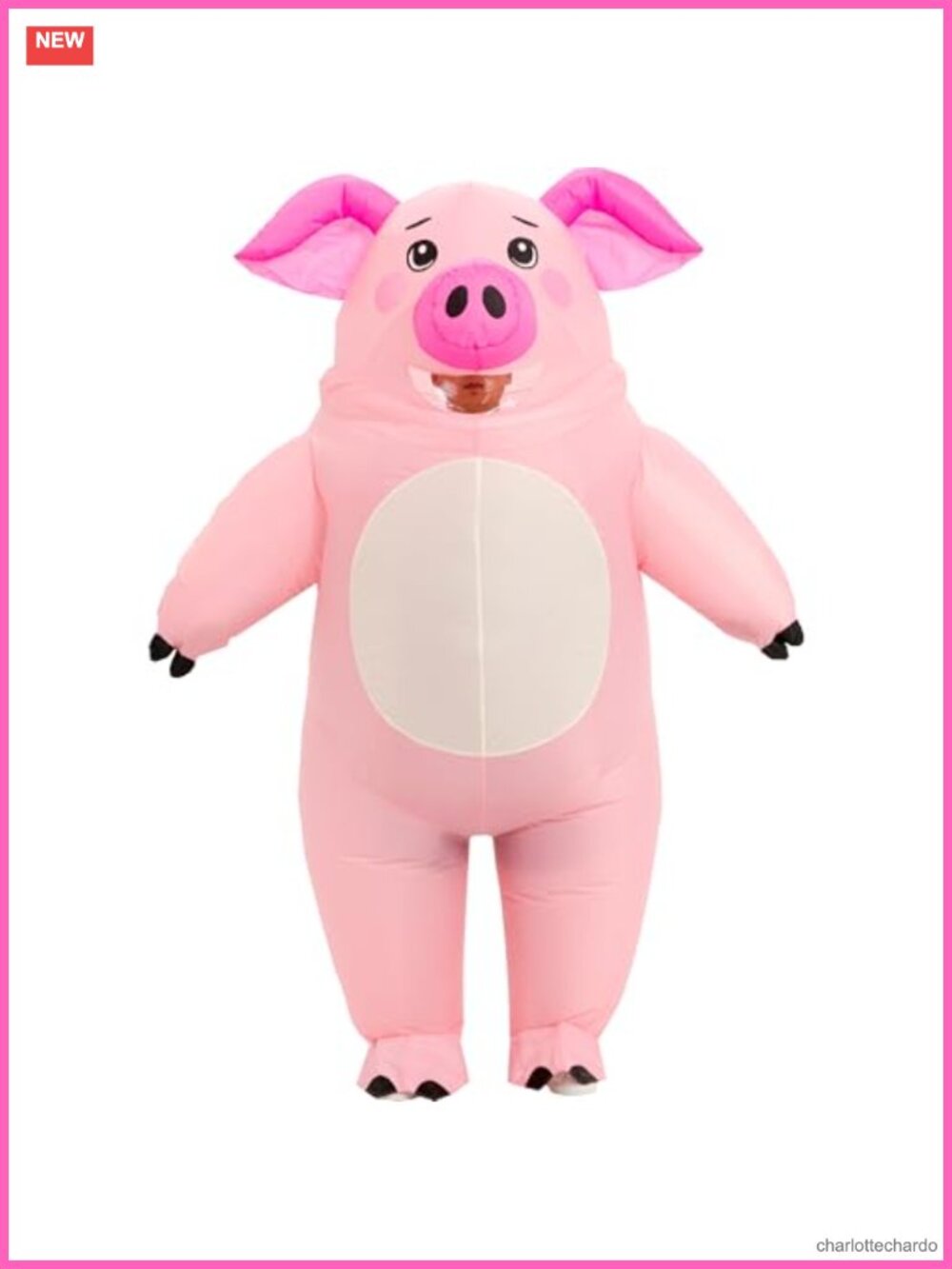Inflatable Pig Costume Adult Blow Up Full Body Animal Suit Halloween
